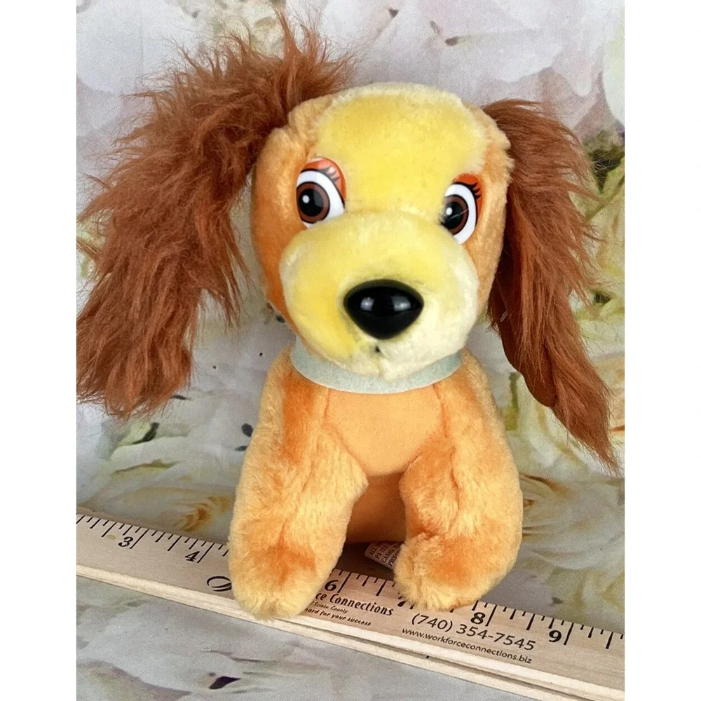 Disney Lady and the Tramp Plush 6in Stuffed LADY Dog Figure 80's Vintage